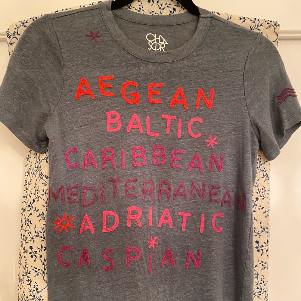 Anthropologie embroidered tee